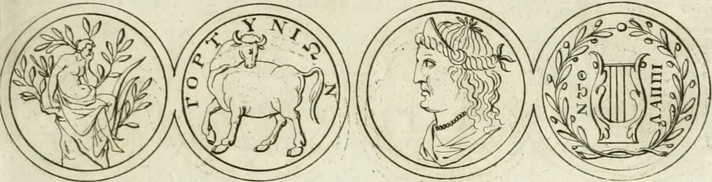 An illustration from Thesaurus numismatum e musaeo Caroli Patini, 1672, leaf 40