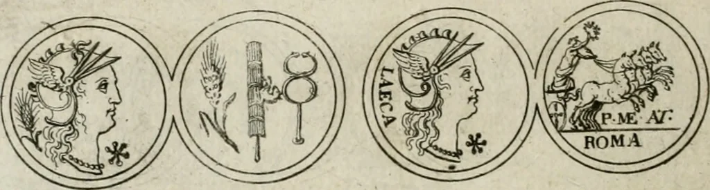 An illustration from Thesaurus numismatum e musaeo Caroli Patini, 1672, leaf 59