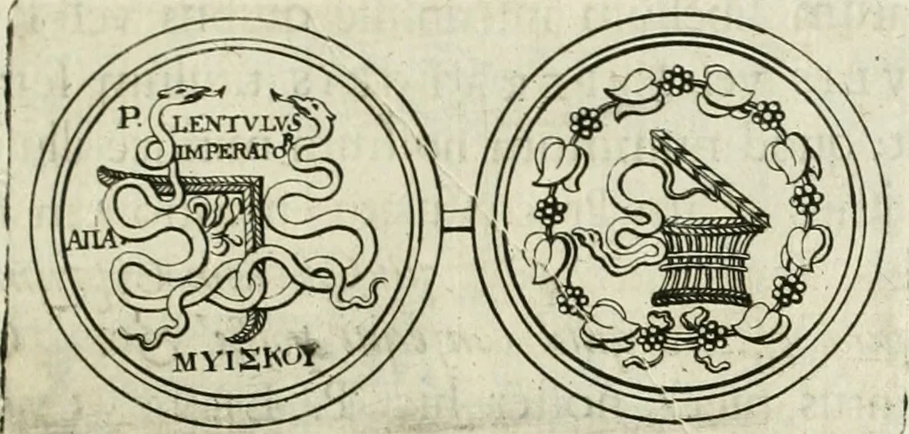 An illustration from Thesaurus numismatum e musaeo Caroli Patini, 1672, leaf 64