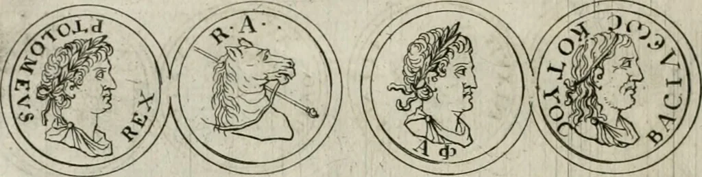 An illustration from Thesaurus numismatum e musaeo Caroli Patini, 1672, leaf 69