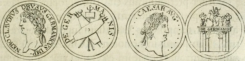 An illustration from Thesaurus numismatum e musaeo Caroli Patini, 1672, leaf 70