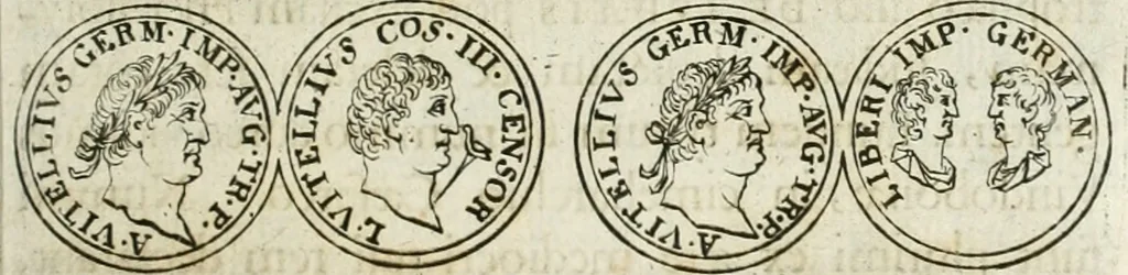An illustration from Thesaurus numismatum e musaeo Caroli Patini, 1672, leaf 76