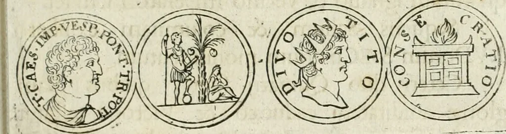 An illustration from Thesaurus numismatum e musaeo Caroli Patini, 1672, leaf 78