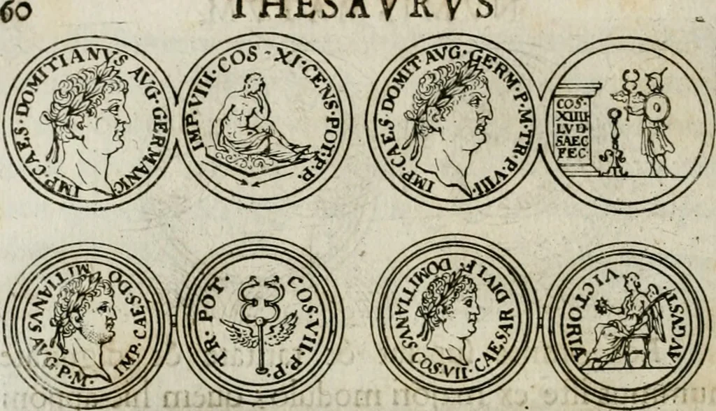 An illustration from Thesaurus numismatum e musaeo Caroli Patini, 1672, leaf 79