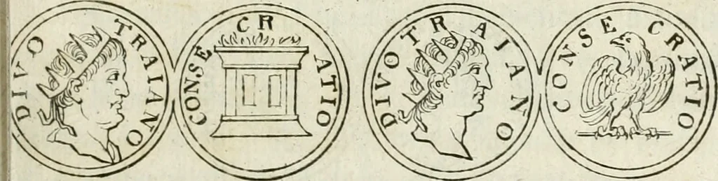 An illustration from Thesaurus numismatum e musaeo Caroli Patini, 1672, leaf 82