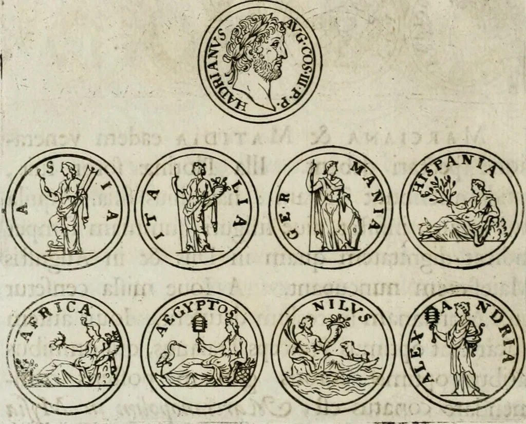 An illustration from Thesaurus numismatum e musaeo Caroli Patini, 1672, leaf 85