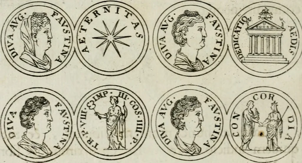 An illustration from Thesaurus numismatum e musaeo Caroli Patini, 1672, leaf 89
