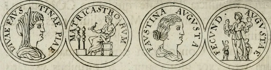An illustration from Thesaurus numismatum e musaeo Caroli Patini, 1672, leaf 91