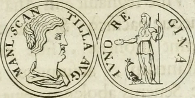 An illustration from Thesaurus numismatum e musaeo Caroli Patini, 1672, leaf 96