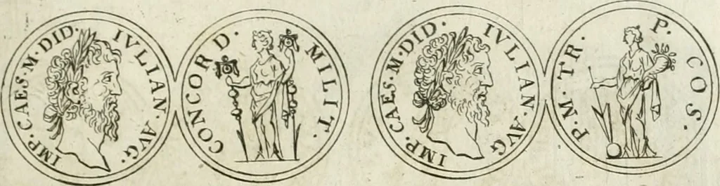 An illustration from Thesaurus numismatum e musaeo Caroli Patini, 1672, leaf 96