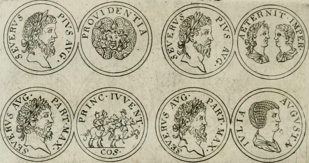 An illustration from Thesaurus numismatum e musaeo Caroli Patini, 1672, leaf 99