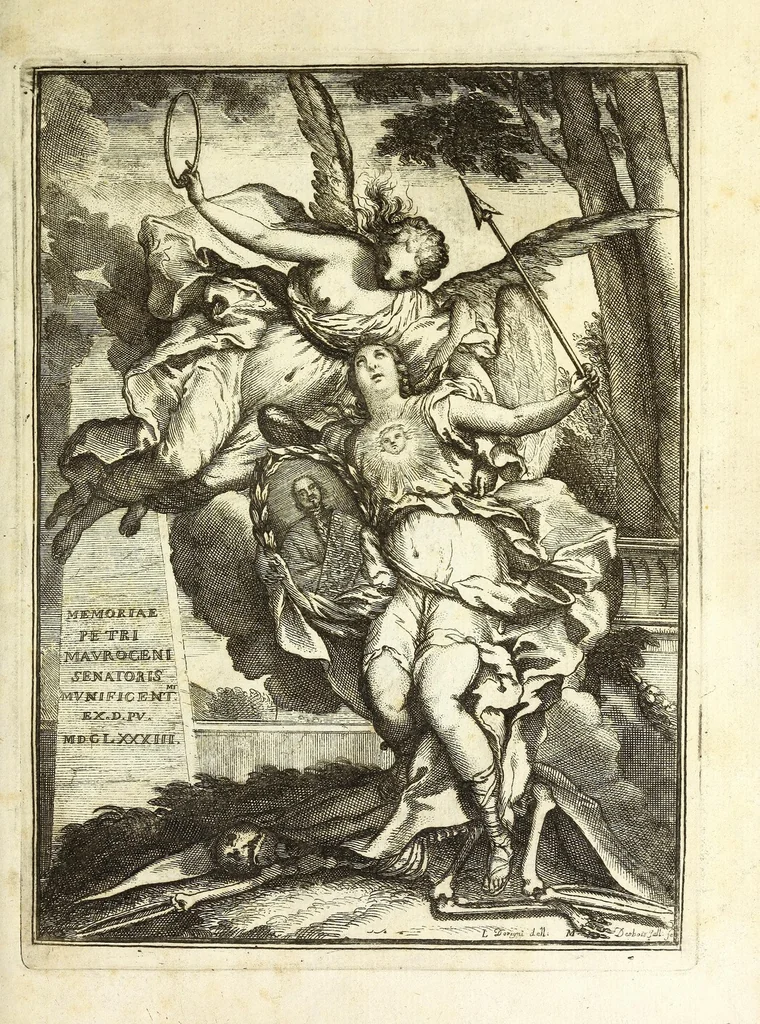 An illustration from Thesaurus numismatum, antiquorum & recentiorum, ex auro, argento, & aere : ab illustriss. & excellentiss. D.D. Petro Mauroceno ... Serenissimae Reipublicae legatus, etc, 1683, leaf 5