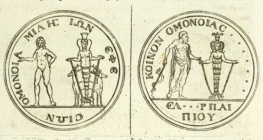 An illustration from Thesaurus numismatum, antiquorum & recentiorum, ex auro, argento, & aere : ab illustriss. & excellentiss. D.D. Petro Mauroceno ... Serenissimae Reipublicae legatus, etc, 1683, leaf 71