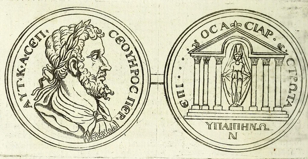 An illustration from Thesaurus numismatum, antiquorum & recentiorum, ex auro, argento, & aere : ab illustriss. & excellentiss. D.D. Petro Mauroceno ... Serenissimae Reipublicae legatus, etc, 1683, leaf 74