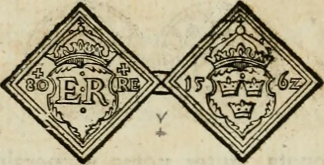An illustration from Thesaurus nummorum sueo-gothicorum : studio indefesso Eliae Brenneri L. annorum spatio collectus, secundum seriem temporum dispositus, atqve e tenebris, cum commentatione in apricum prolatus ; accessit ejusdem auctoris Libellus de nummophylaciis Sveciae: de scriptoribus rei nummariae svethicae, atque de thesauris, seu variis vetustorum nummorum cumulis, passim per Sveoniam fortuito casu repertis, 1731, leaf 133