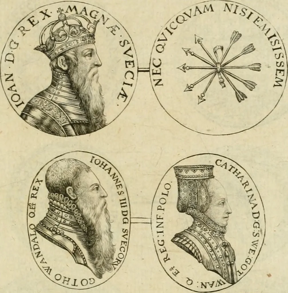 An illustration from Thesaurus nummorum sueo-gothicorum : studio indefesso Eliae Brenneri L. annorum spatio collectus, secundum seriem temporum dispositus, atqve e tenebris, cum commentatione in apricum prolatus ; accessit ejusdem auctoris Libellus de nummophylaciis Sveciae: de scriptoribus rei nummariae svethicae, atque de thesauris, seu variis vetustorum nummorum cumulis, passim per Sveoniam fortuito casu repertis, 1731, leaf 140
