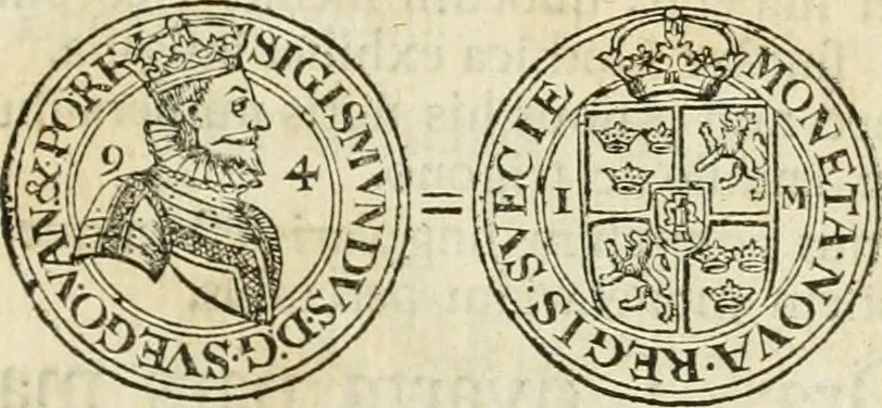 An illustration from Thesaurus nummorum sueo-gothicorum : studio indefesso Eliae Brenneri L. annorum spatio collectus, secundum seriem temporum dispositus, atqve e tenebris, cum commentatione in apricum prolatus ; accessit ejusdem auctoris Libellus de nummophylaciis Sveciae: de scriptoribus rei nummariae svethicae, atque de thesauris, seu variis vetustorum nummorum cumulis, passim per Sveoniam fortuito casu repertis, 1731, leaf 166