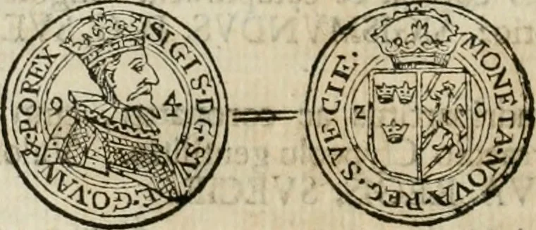 An illustration from Thesaurus nummorum sueo-gothicorum : studio indefesso Eliae Brenneri L. annorum spatio collectus, secundum seriem temporum dispositus, atqve e tenebris, cum commentatione in apricum prolatus ; accessit ejusdem auctoris Libellus de nummophylaciis Sveciae: de scriptoribus rei nummariae svethicae, atque de thesauris, seu variis vetustorum nummorum cumulis, passim per Sveoniam fortuito casu repertis, 1731, leaf 167