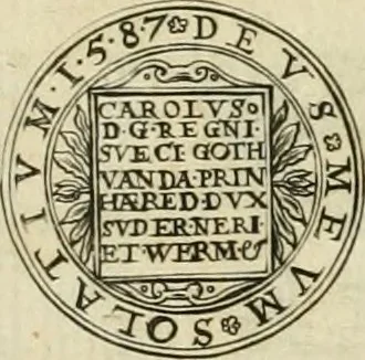 An illustration from Thesaurus nummorum sueo-gothicorum : studio indefesso Eliae Brenneri L. annorum spatio collectus, secundum seriem temporum dispositus, atqve e tenebris, cum commentatione in apricum prolatus ; accessit ejusdem auctoris Libellus de nummophylaciis Sveciae: de scriptoribus rei nummariae svethicae, atque de thesauris, seu variis vetustorum nummorum cumulis, passim per Sveoniam fortuito casu repertis, 1731, leaf 176