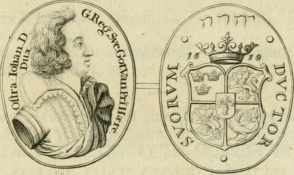 An illustration from Thesaurus nummorum sueo-gothicorum : studio indefesso Eliae Brenneri L. annorum spatio collectus, secundum seriem temporum dispositus, atqve e tenebris, cum commentatione in apricum prolatus ; accessit ejusdem auctoris Libellus de nummophylaciis Sveciae: de scriptoribus rei nummariae svethicae, atque de thesauris, seu variis vetustorum nummorum cumulis, passim per Sveoniam fortuito casu repertis, 1731, leaf 204