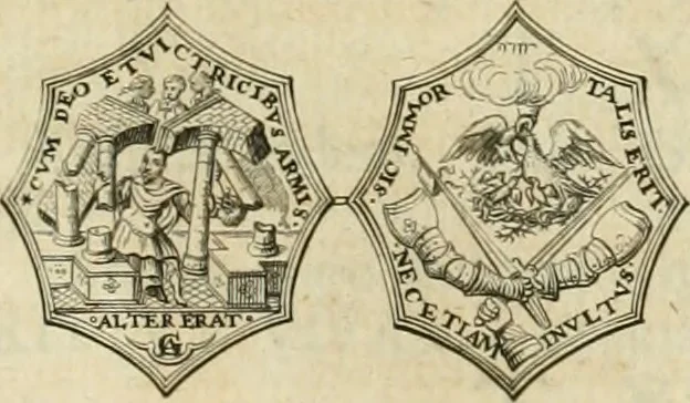 An illustration from Thesaurus nummorum sueo-gothicorum : studio indefesso Eliae Brenneri L. annorum spatio collectus, secundum seriem temporum dispositus, atqve e tenebris, cum commentatione in apricum prolatus ; accessit ejusdem auctoris Libellus de nummophylaciis Sveciae: de scriptoribus rei nummariae svethicae, atque de thesauris, seu variis vetustorum nummorum cumulis, passim per Sveoniam fortuito casu repertis, 1731, leaf 240