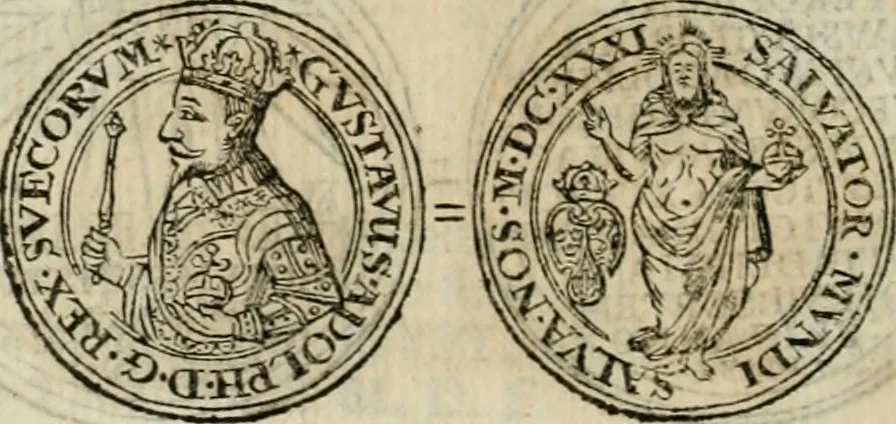 An illustration from Thesaurus nummorum sueo-gothicorum : studio indefesso Eliae Brenneri L. annorum spatio collectus, secundum seriem temporum dispositus, atqve e tenebris, cum commentatione in apricum prolatus ; accessit ejusdem auctoris Libellus de nummophylaciis Sveciae: de scriptoribus rei nummariae svethicae, atque de thesauris, seu variis vetustorum nummorum cumulis, passim per Sveoniam fortuito casu repertis, 1731, leaf 261