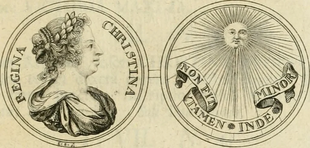 An illustration from Thesaurus nummorum sueo-gothicorum : studio indefesso Eliae Brenneri L. annorum spatio collectus, secundum seriem temporum dispositus, atqve e tenebris, cum commentatione in apricum prolatus ; accessit ejusdem auctoris Libellus de nummophylaciis Sveciae: de scriptoribus rei nummariae svethicae, atque de thesauris, seu variis vetustorum nummorum cumulis, passim per Sveoniam fortuito casu repertis, 1731, leaf 294