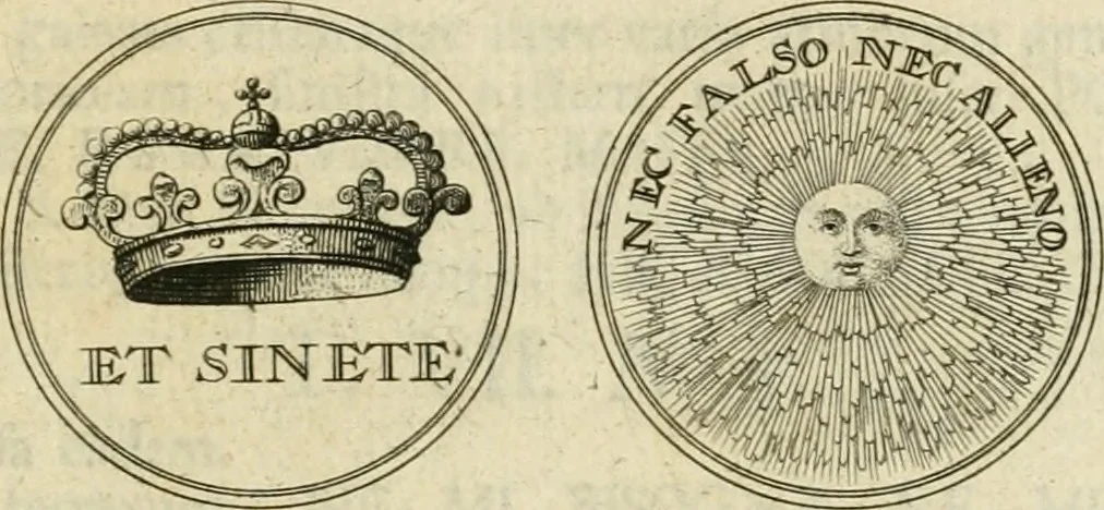 An illustration from Thesaurus nummorum sueo-gothicorum : studio indefesso Eliae Brenneri L. annorum spatio collectus, secundum seriem temporum dispositus, atqve e tenebris, cum commentatione in apricum prolatus ; accessit ejusdem auctoris Libellus de nummophylaciis Sveciae: de scriptoribus rei nummariae svethicae, atque de thesauris, seu variis vetustorum nummorum cumulis, passim per Sveoniam fortuito casu repertis, 1731, leaf 294