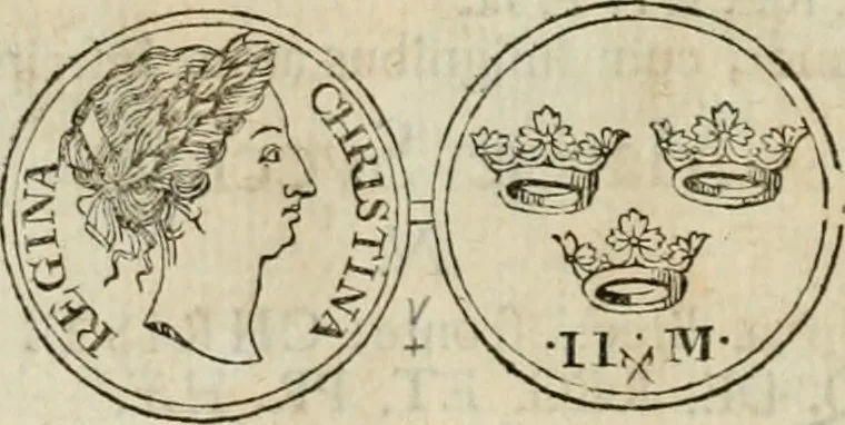 An illustration from Thesaurus nummorum sueo-gothicorum : studio indefesso Eliae Brenneri L. annorum spatio collectus, secundum seriem temporum dispositus, atqve e tenebris, cum commentatione in apricum prolatus ; accessit ejusdem auctoris Libellus de nummophylaciis Sveciae: de scriptoribus rei nummariae svethicae, atque de thesauris, seu variis vetustorum nummorum cumulis, passim per Sveoniam fortuito casu repertis, 1731, leaf 305