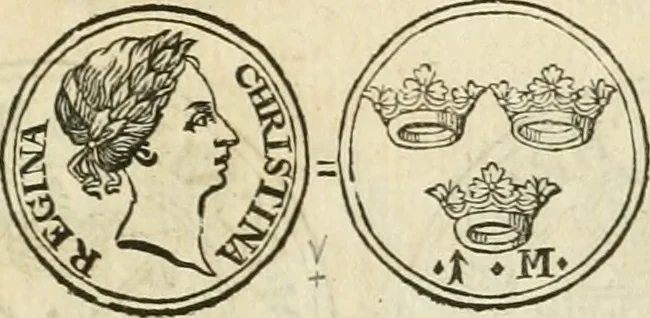 An illustration from Thesaurus nummorum sueo-gothicorum : studio indefesso Eliae Brenneri L. annorum spatio collectus, secundum seriem temporum dispositus, atqve e tenebris, cum commentatione in apricum prolatus ; accessit ejusdem auctoris Libellus de nummophylaciis Sveciae: de scriptoribus rei nummariae svethicae, atque de thesauris, seu variis vetustorum nummorum cumulis, passim per Sveoniam fortuito casu repertis, 1731, leaf 306