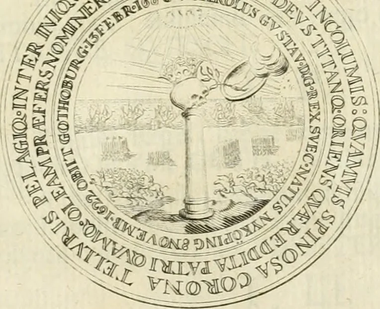 An illustration from Thesaurus nummorum sueo-gothicorum : studio indefesso Eliae Brenneri L. annorum spatio collectus, secundum seriem temporum dispositus, atqve e tenebris, cum commentatione in apricum prolatus ; accessit ejusdem auctoris Libellus de nummophylaciis Sveciae: de scriptoribus rei nummariae svethicae, atque de thesauris, seu variis vetustorum nummorum cumulis, passim per Sveoniam fortuito casu repertis, 1731, leaf 316