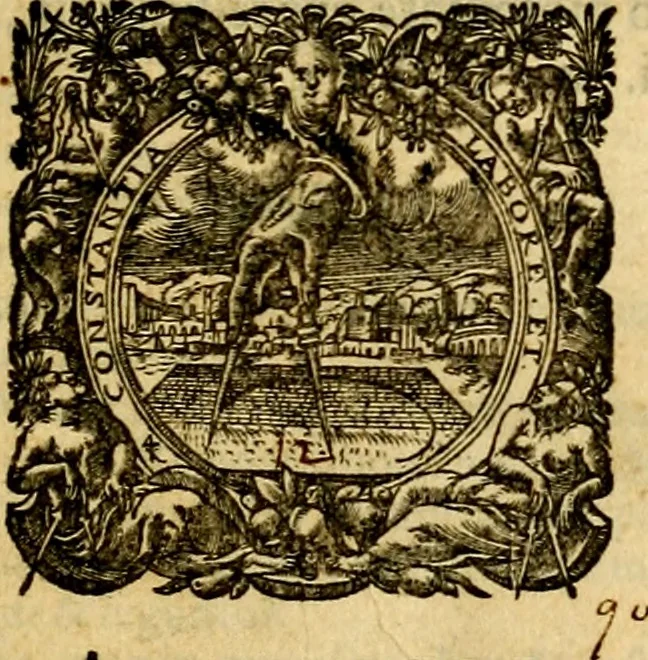 An illustration from Thesaurus rei antiquariae huberrimus ex antiquis tam numismatum quam marmorum inscriptionibus pari diligentia qua fide conquisitus, et in locos communes distributus .., 1579, leaf 6