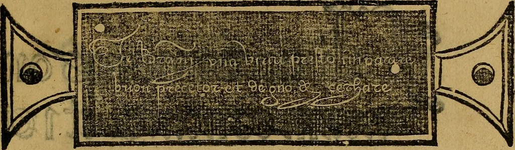 An illustration from Thesavro de scrittori : opera artificiosa, laquale con grandissima arte, si per pratica come per geometria, insegna a scriuere diuerse sorte littere, cioe cancellerescha, merchantescha, formata, cursiua, antiqua, moderna et bastarda, de piu sorte : cum uiarij e bellissimi exempli & altre sorte littere de uarie lingue, cioe grecha, hebraicha, caldea & arabicha : tutte extratte da diuersi et probatissimi auttori, & massimamente da lo praeclarissimo Sigismvndo Fanto, nobile ferrarese, mathematico et architettore eruditissimo, dele mesure e ragione de littere primo inuentore, 1532, leaf 20