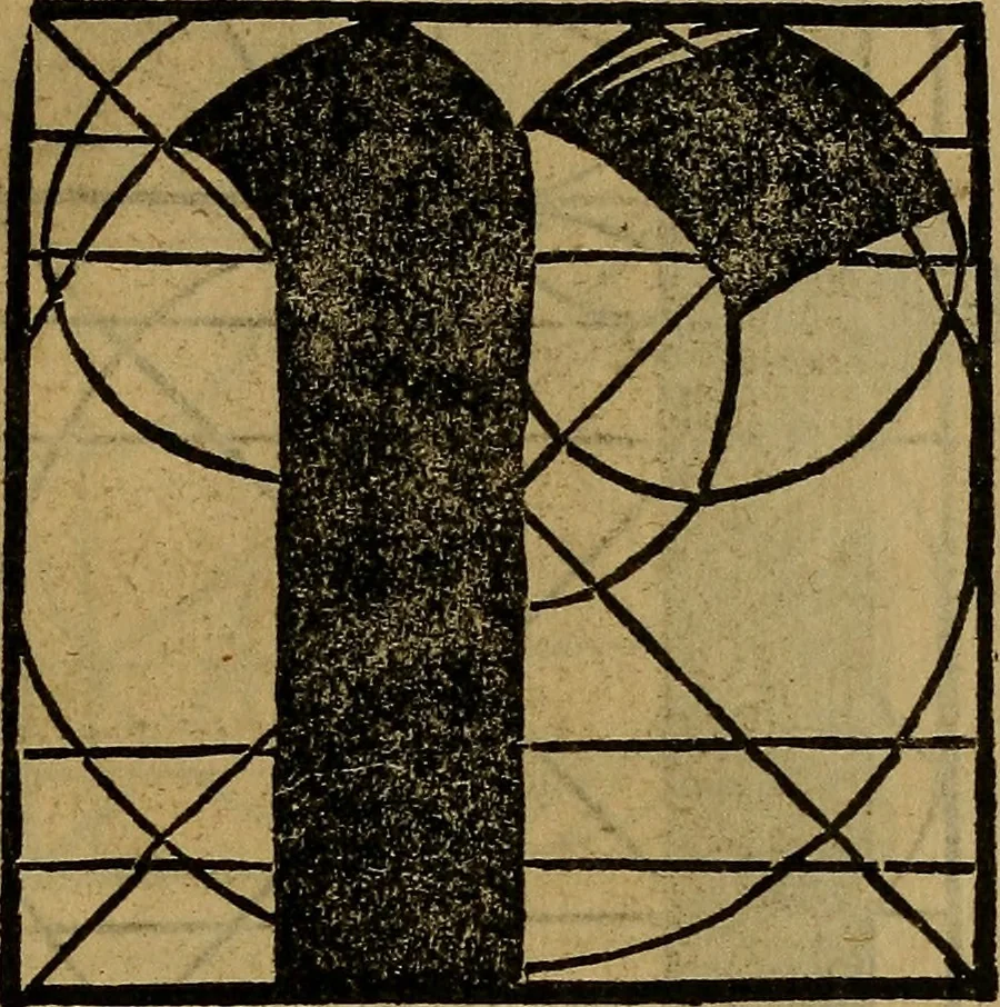 An illustration from Thesavro de scrittori : opera artificiosa, laquale con grandissima arte, si per pratica come per geometria, insegna a scriuere diuerse sorte littere, cioe cancellerescha, merchantescha, formata, cursiua, antiqua, moderna et bastarda, de piu sorte : cum uiarij e bellissimi exempli & altre sorte littere de uarie lingue, cioe grecha, hebraicha, caldea & arabicha : tutte extratte da diuersi et probatissimi auttori, & massimamente da lo praeclarissimo Sigismvndo Fanto, nobile ferrarese, mathematico et architettore eruditissimo, dele mesure e ragione de littere primo inuentore, 1532, leaf 66