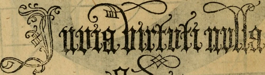 An illustration from Thesavro de scrittori : opera artificiosa, laquale con grandissima arte, si per pratica come per geometria, insegna a scriuere diuerse sorte littere, cioe cancellerescha, merchantescha, formata, cursiua, antiqua, moderna et bastarda, de piu sorte : cum uiarij e bellissimi exempli & altre sorte littere de uarie lingue, cioe grecha, hebraicha, caldea & arabicha : tutte extratte da diuersi et probatissimi auttori, & massimamente da lo praeclarissimo Sigismvndo Fanto, nobile ferrarese, mathematico et architettore eruditissimo, dele mesure e ragione de littere primo inuentore, 1532, leaf 73