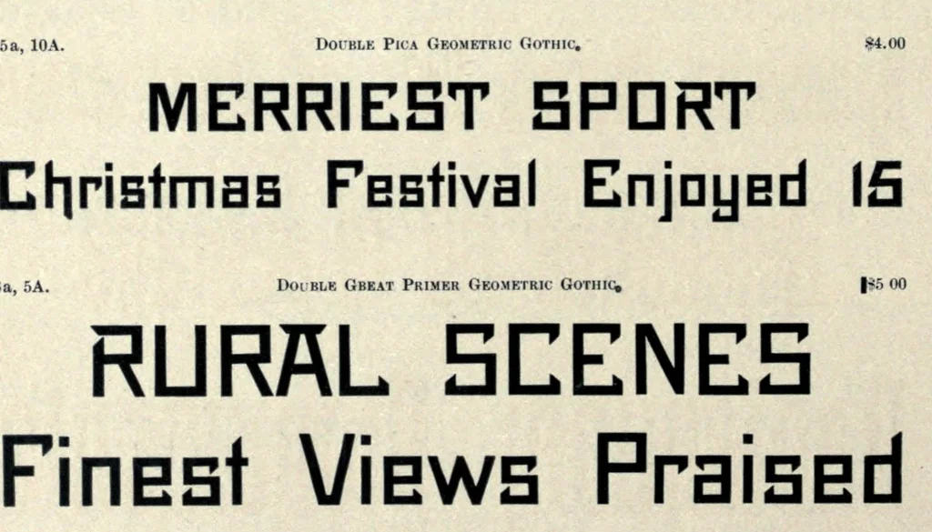 An illustration from Third revised specimen book and price list of printing material, 1887, leaf 126