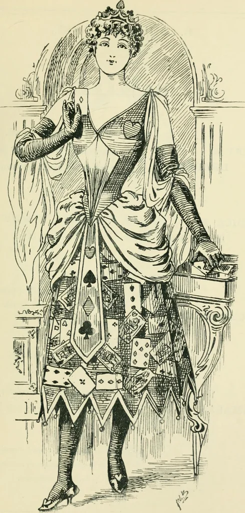 An illustration from Thirty original sketches for fancy costumes : specially drawn, from our suggestions, by R. L. Bööcke, 1894, leaf 12