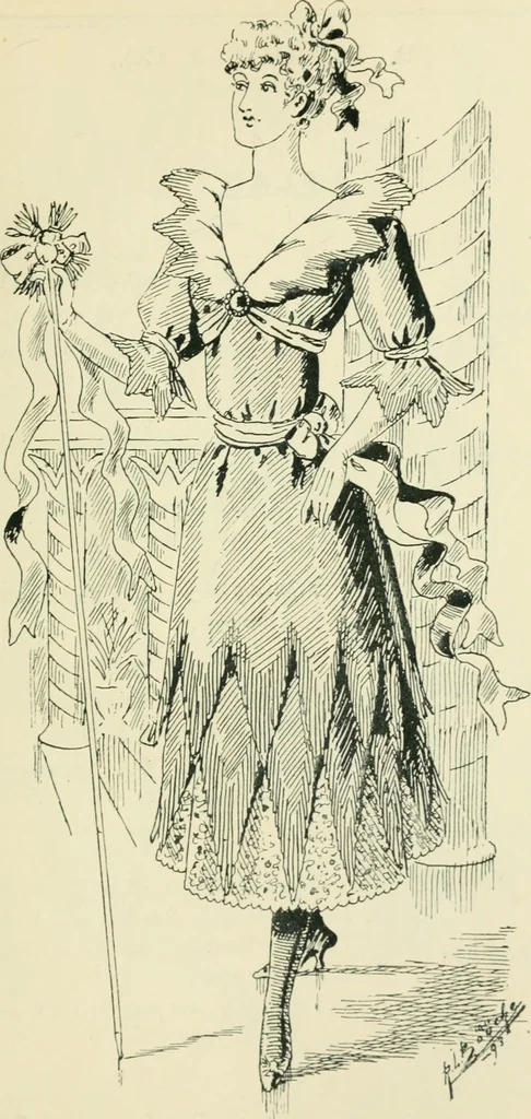 An illustration from Thirty original sketches for fancy costumes : specially drawn, from our suggestions, by R. L. Bööcke, 1894, leaf 8