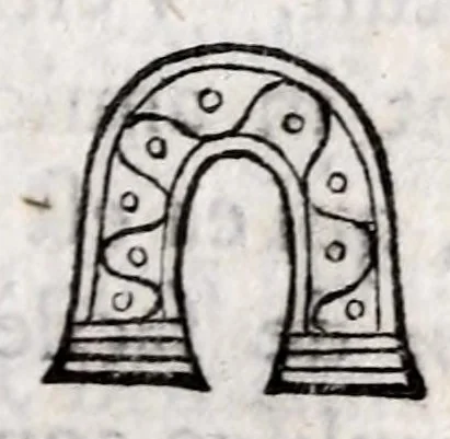 An illustration from Thomae Bartholini De armillis veterum schedion ; accessit Olai Wormii De aureo cornu Danico ad Licetum responsio, 1676, leaf 79
