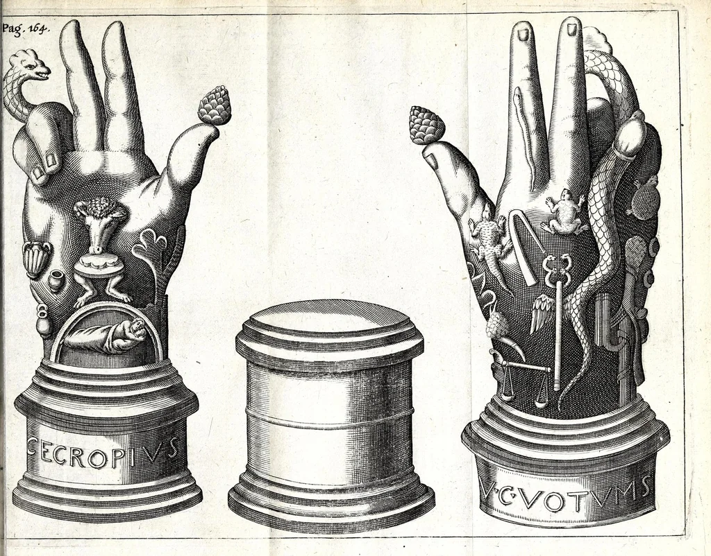 An illustration from Thomae Bartholini Antiquitatum veteris puerperii, 1676, leaf 177