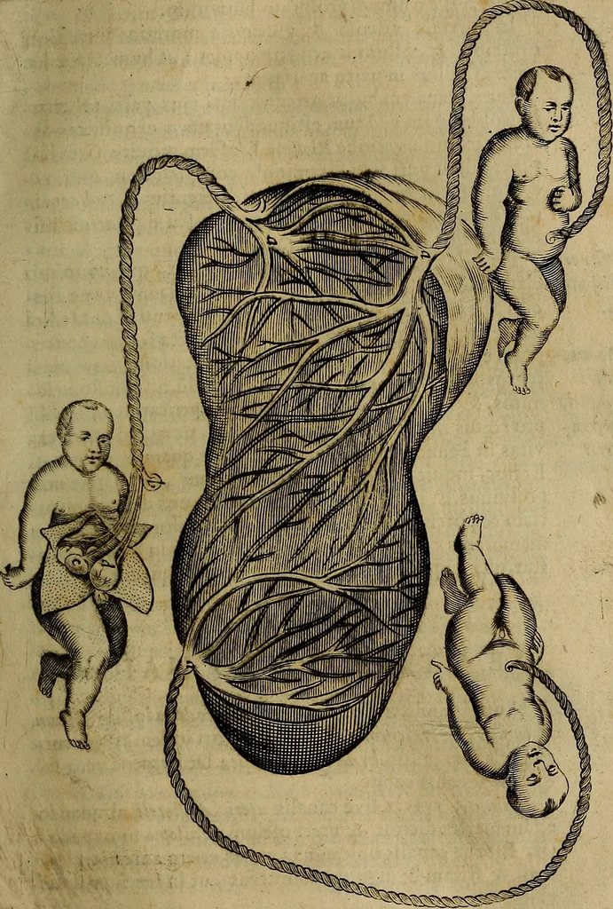 An illustration from Thomae Bartholini Archiatri Danici, Anatome quartum renovata : non tantum ex Institutionibus b.m. parentis, Caspari Bartholini, sed etiam ex omnium cùm veterum, tum recentiorum observationibus, ad circulationem Harveianam, & vasa lymphatica directis : cum iconibus novis et indicibus, 1684, leaf 322