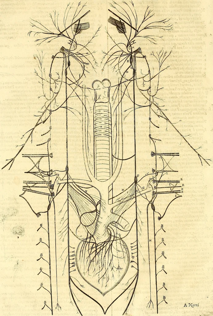 An illustration from Thomae Willis ... Opera omnia, nitidius quàm vnquam hactenus edita, plurimùm emendata, indice rerum copiosissimo, ac distinctione characterum exornata, 1694, leaf 193