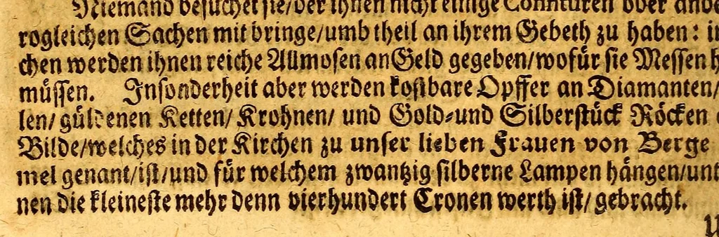 An illustration from Thomas Gage Neue merckwürdige Reise-Beschreibung nach Neü Spanien, : was ihm daselbst seltsames begegnet, und wie er durch die Provintz Nicaragua wider zurück nach der Havana gekehret: in welcher zu finden ist ein ausführlicher Bericht von der Stadt Mexico, wie selbte so wol vor alters gewesen, als auch wie sie ietzo beschaffen sey: ingleichen eine vollkommene Beschreibung aller Länder und Provinzen, welche die Spanier in gantz America besitzen; von ihrem Kirchen- und Policey-Regiment; ihrem Handel; wie auch von ihren und der Criollen, Mestifen [sic], Mulaten, Indianer und Schwartzen, Sitten und Lebens-Art. Deme allem zum Beschluss noch beygefüget ist ein kurtzer Unterricht von der Poconchischen oder Pocomanischen Sprache., 1693, leaf 148