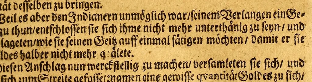 An illustration from Thomas Gage Neue merckwürdige Reise-Beschreibung nach Neü Spanien, : was ihm daselbst seltsames begegnet, und wie er durch die Provintz Nicaragua wider zurück nach der Havana gekehret: in welcher zu finden ist ein ausführlicher Bericht von der Stadt Mexico, wie selbte so wol vor alters gewesen, als auch wie sie ietzo beschaffen sey: ingleichen eine vollkommene Beschreibung aller Länder und Provinzen, welche die Spanier in gantz America besitzen; von ihrem Kirchen- und Policey-Regiment; ihrem Handel; wie auch von ihren und der Criollen, Mestifen [sic], Mulaten, Indianer und Schwartzen, Sitten und Lebens-Art. Deme allem zum Beschluss noch beygefüget ist ein kurtzer Unterricht von der Poconchischen oder Pocomanischen Sprache., 1693, leaf 163