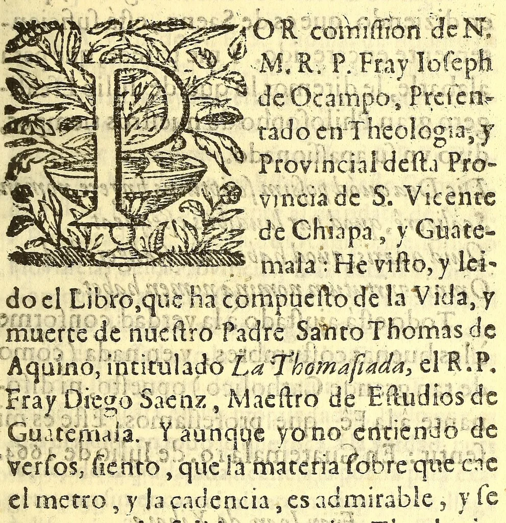 An illustration from Thomasiada al sol de la iglesia, y su doctor santo Thomas de Aquino., 1667, leaf 7