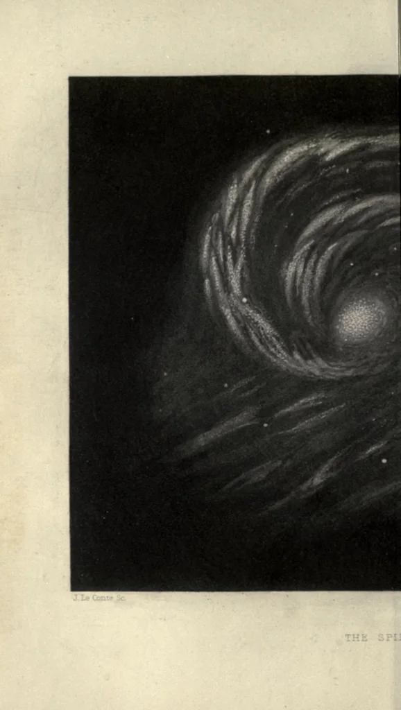 An illustration from Thoughts on some important points relating to the System of the world, 1846, leaf 74