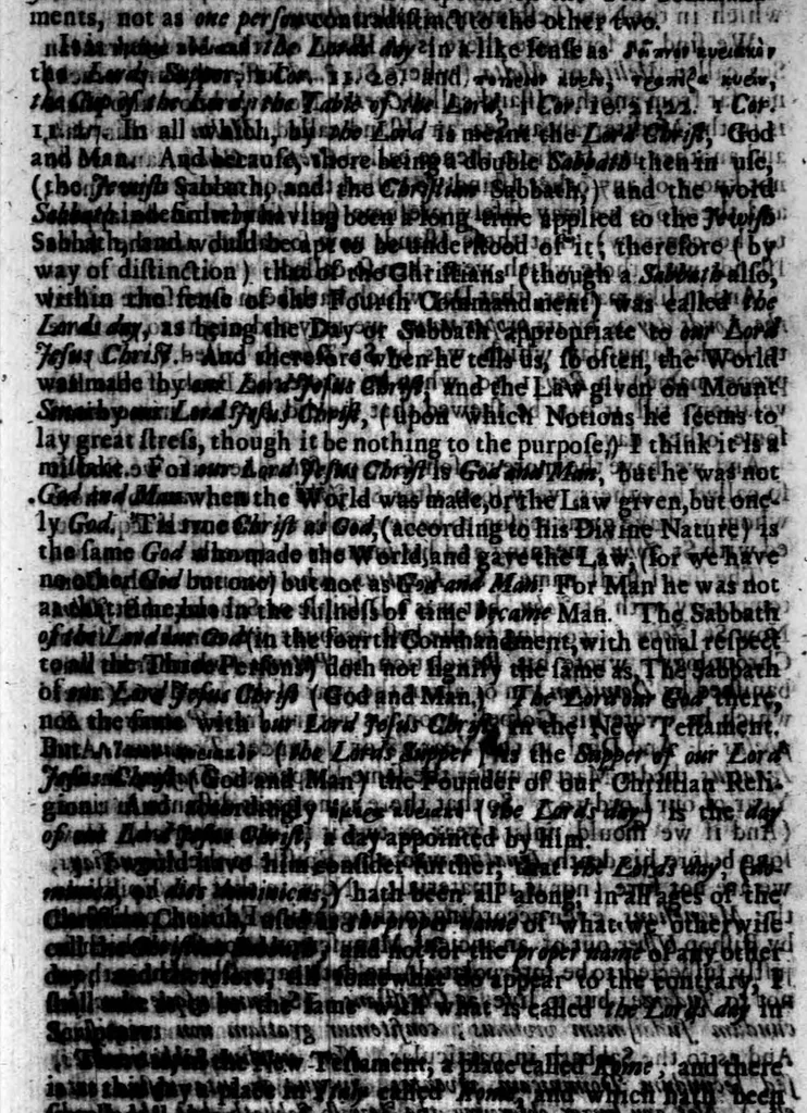 An illustration from A threefold treatise of the Sabbath, distinctly divided into the patriarchall, Mosaicall, Christian Sabbath for the better clearning and manifestation of the truth in this controversie concerning the weekly Sabbath, 1641, leaf 238