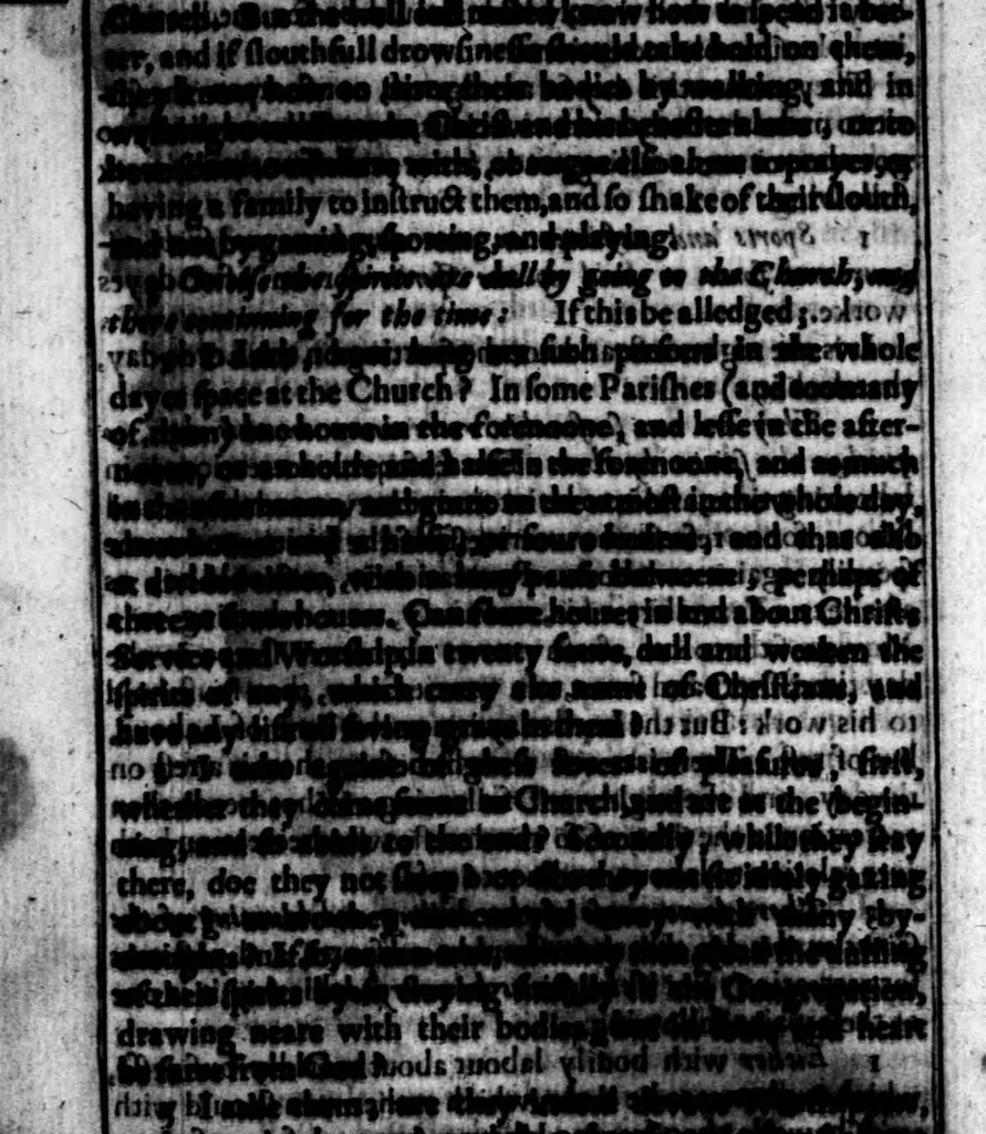 An illustration from A threefold treatise of the Sabbath, distinctly divided into the patriarchall, Mosaicall, Christian Sabbath for the better clearning and manifestation of the truth in this controversie concerning the weekly Sabbath, 1641, leaf 396