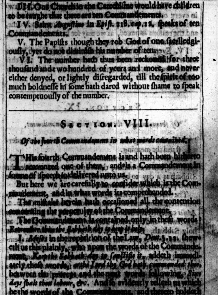 An illustration from A threefold treatise of the Sabbath, distinctly divided into the patriarchall, Mosaicall, Christian Sabbath for the better clearning and manifestation of the truth in this controversie concerning the weekly Sabbath, 1641, leaf 475