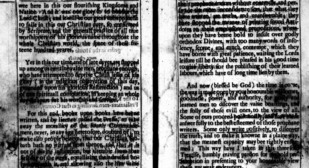 An illustration from A threefold treatise of the Sabbath, distinctly divided into the patriarchall, Mosaicall, Christian Sabbath for the better clearning and manifestation of the truth in this controversie concerning the weekly Sabbath, 1641, leaf 510